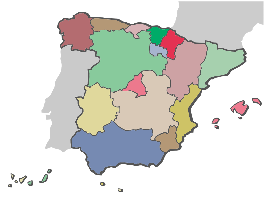 Espainia estatuko mapa 